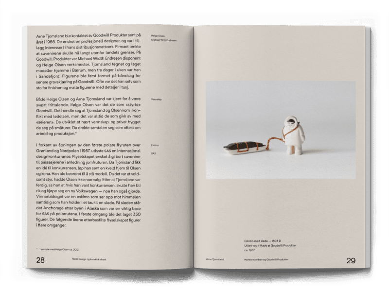 Oppslag fra boka om Arne Tjomsland