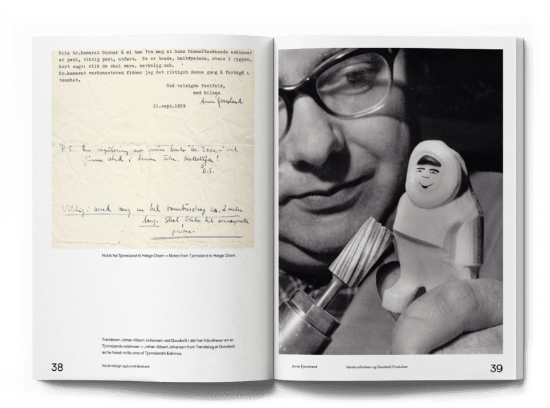 Oppslag fra boka om Arne Tjomsland