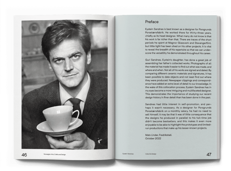 Oppslag fra boka om Eystein Sandnes