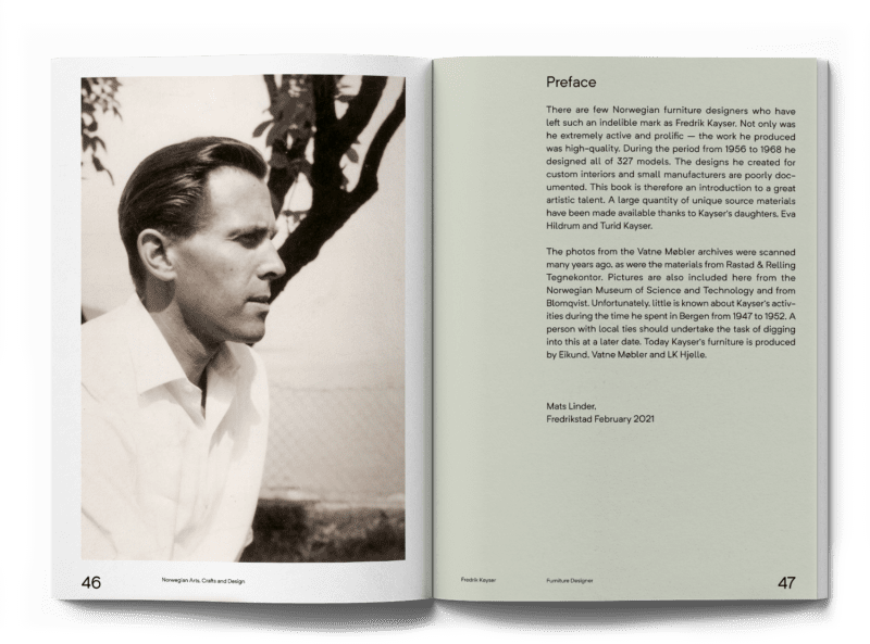 Oppslag fra boka om Fredrik Kayser