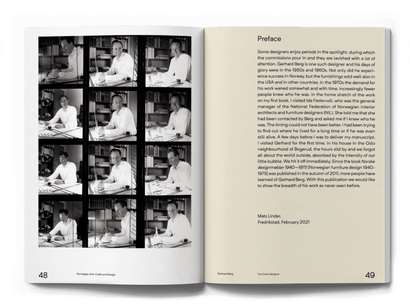 Oppslag fra boka om Gerhard Berg