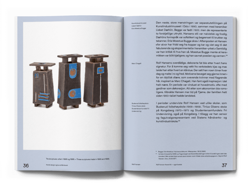 Oppslag fra boka om Rolf Hansen